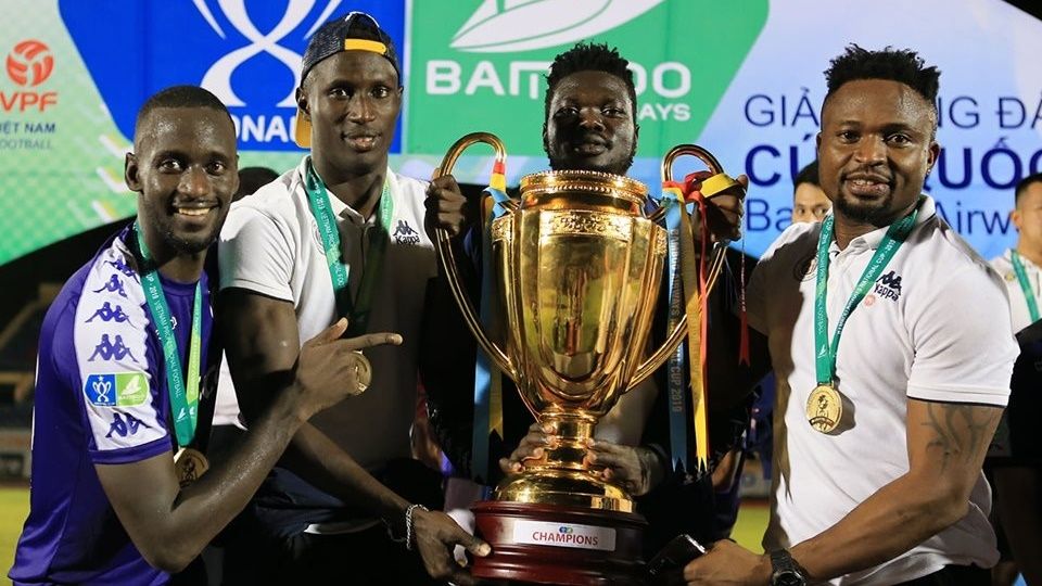 Pape Omar Faye - Moses Oloya - Papa Ibou Kebe - Ganiyu Oseni Quang Nam vs Ha Noi FC | Vietnamese National Cup 2019
