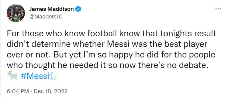 Messi tweet 1