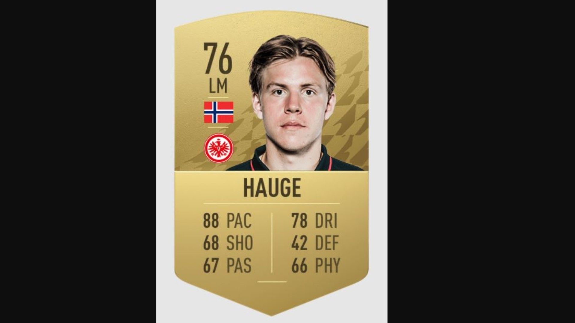 carta de Jens Petter Hauge en FIFA 22