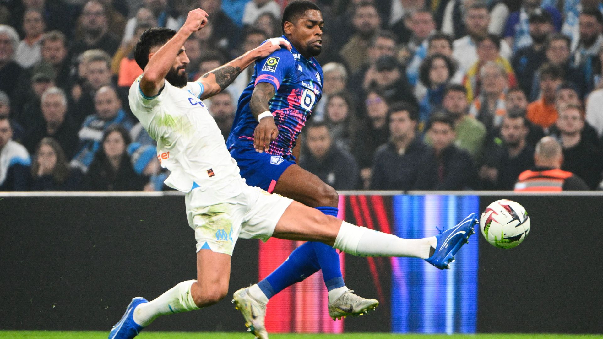 Samuel Gigot Ivan Cavaleiro Marseille Lille Ligue 1 04112023