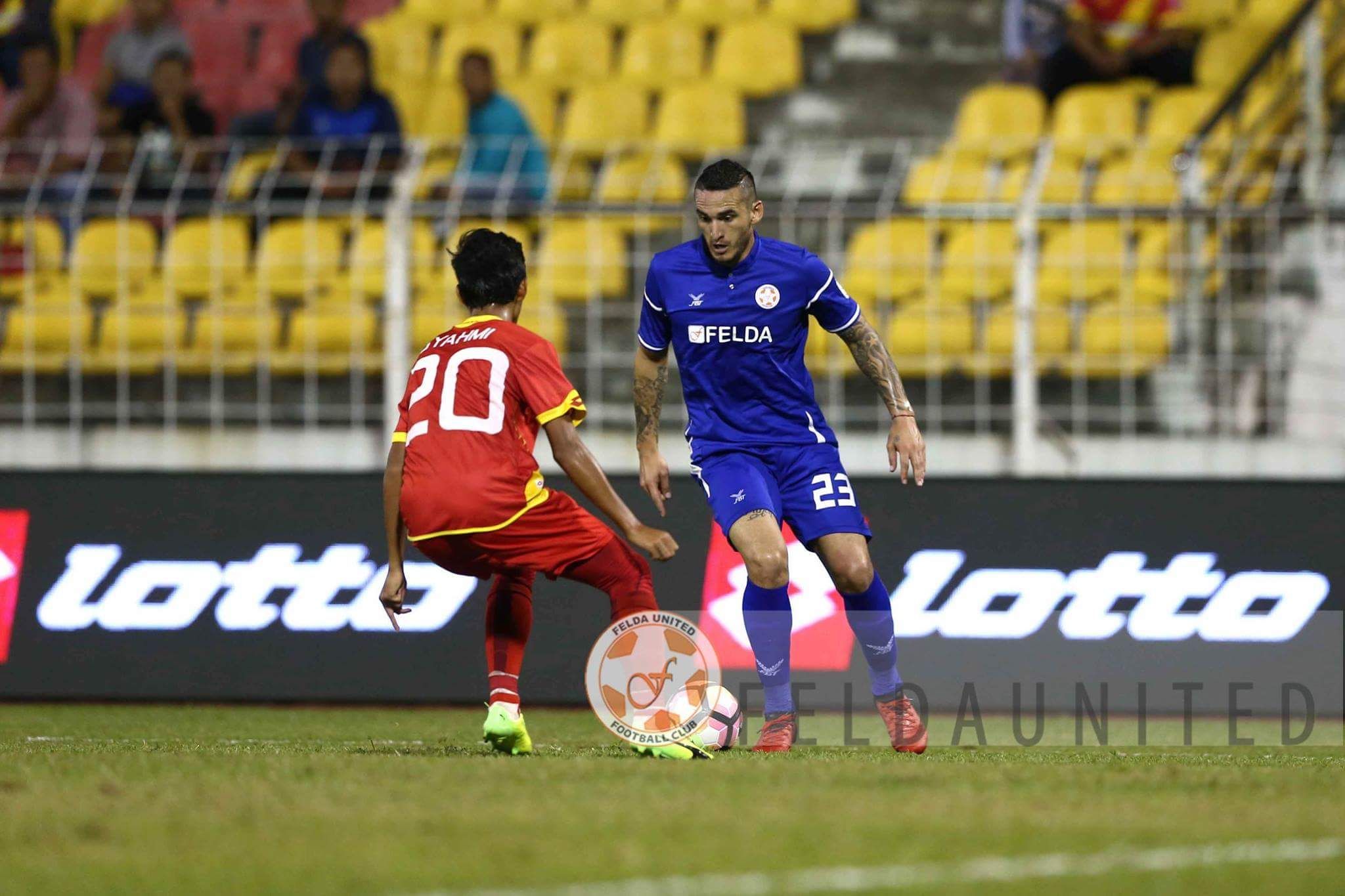 Felda United's Gastón Cellerino playing against Selangor 18/2/2017