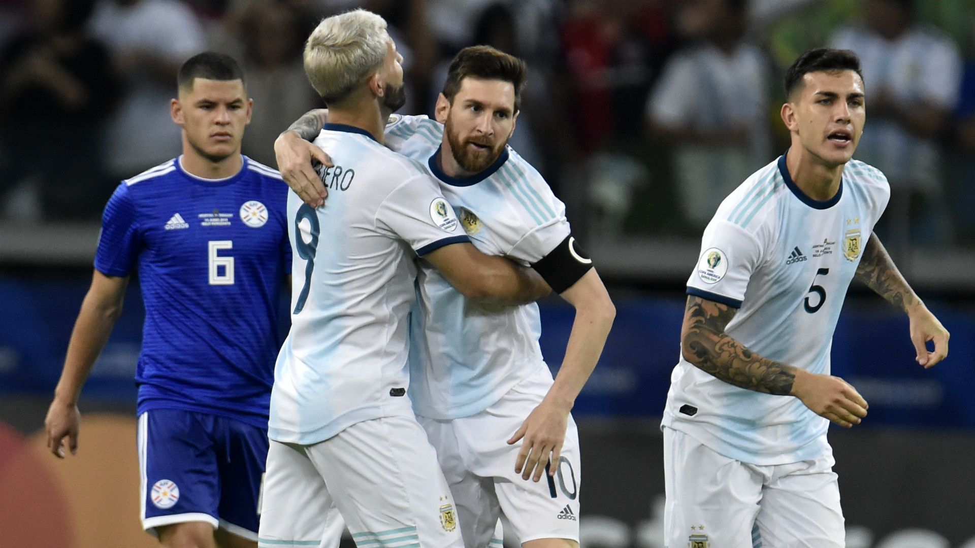 Lionel Messi Sergio Aguero Argentina Paraguay Copa America 19062019