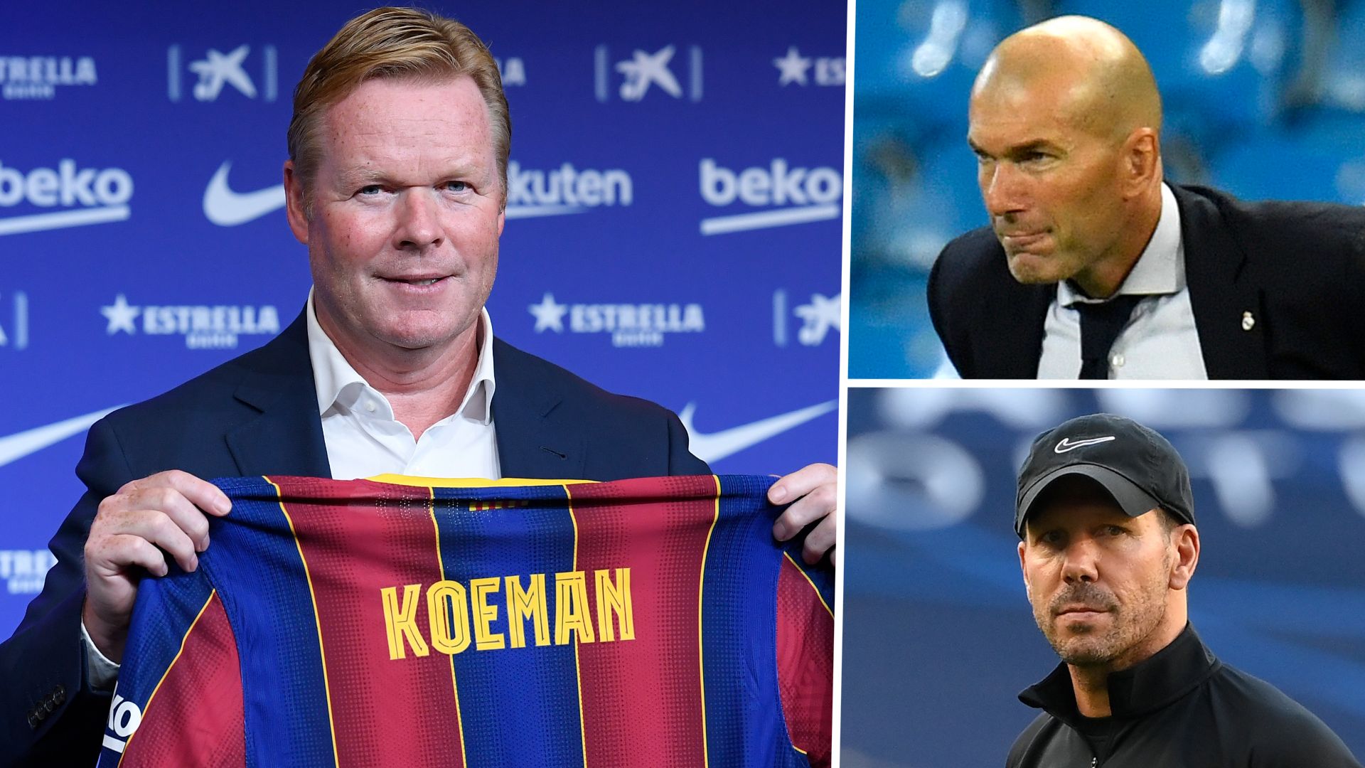 Koeman, Zidane, Simeone