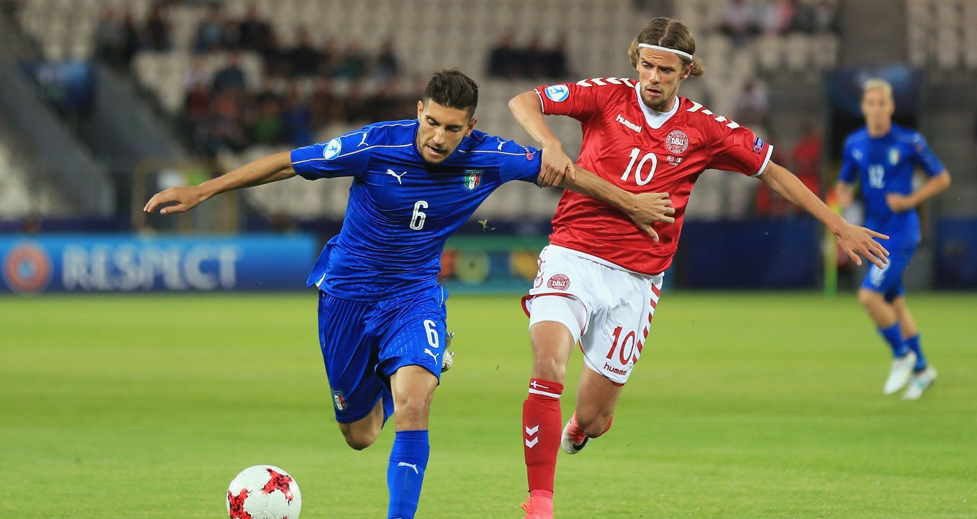 Lorenzo Pellegrini Lucas Andersen Denmark Italy UEFA U21 Championship