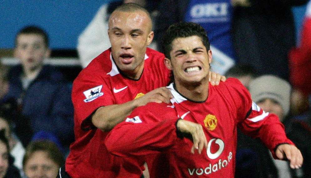 Mikael Silvestre Cristiano Ronaldo Manchester United 2006