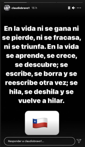 Claudio Bravo Instagram post Copa América 2021