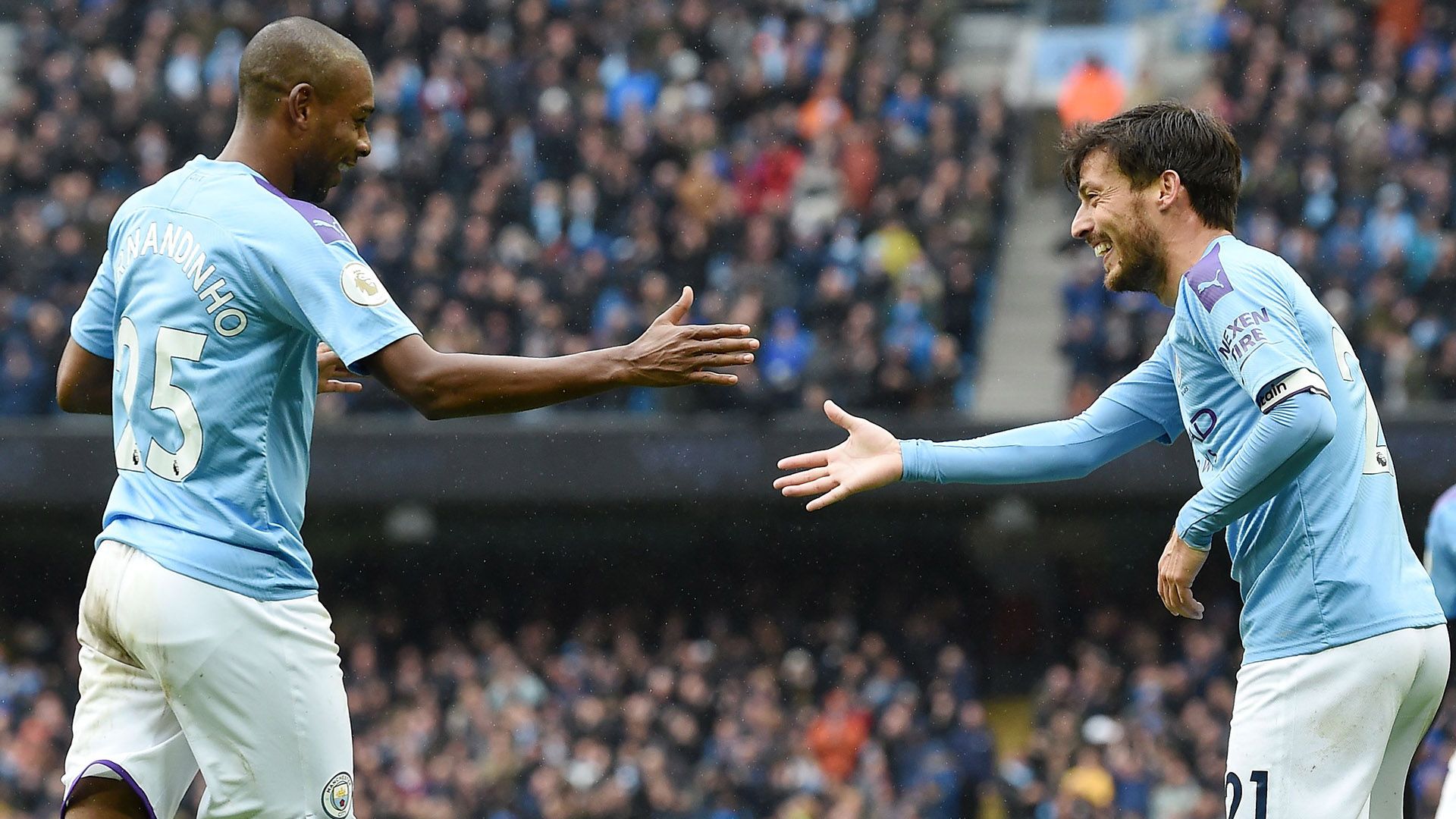 Fernandinho David Silva Man City 2019