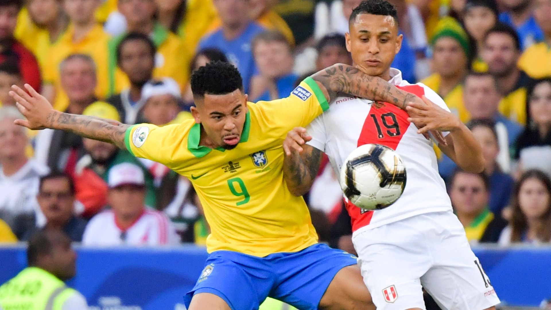 Gabriel Jesus Yotun Brasil Peru Copa America final 07072019