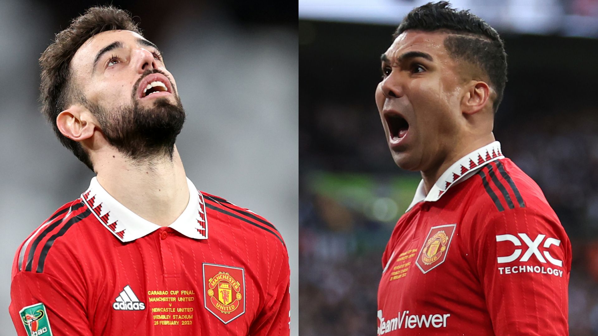 Bruno Fernandes Casemiro Manchester United 2022-23 Carabao Cup final