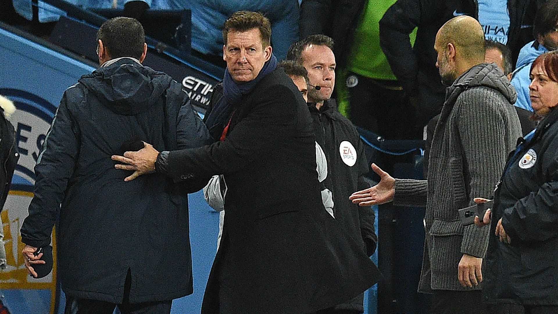 Maurizio Sarri Pep Guardiola Manchester City Chelsea Premier League 10022019