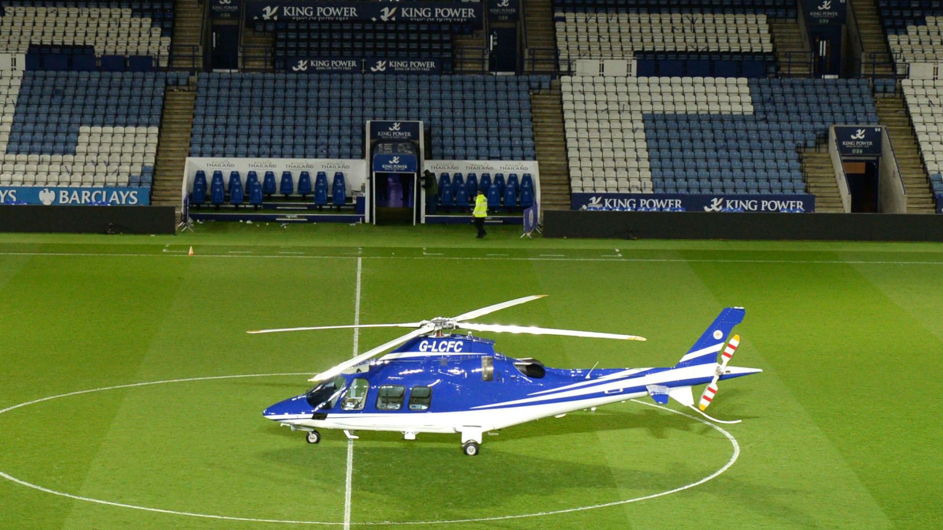 A helicopter reportedly owned by Vichai Srivaddhanaprabha 2015