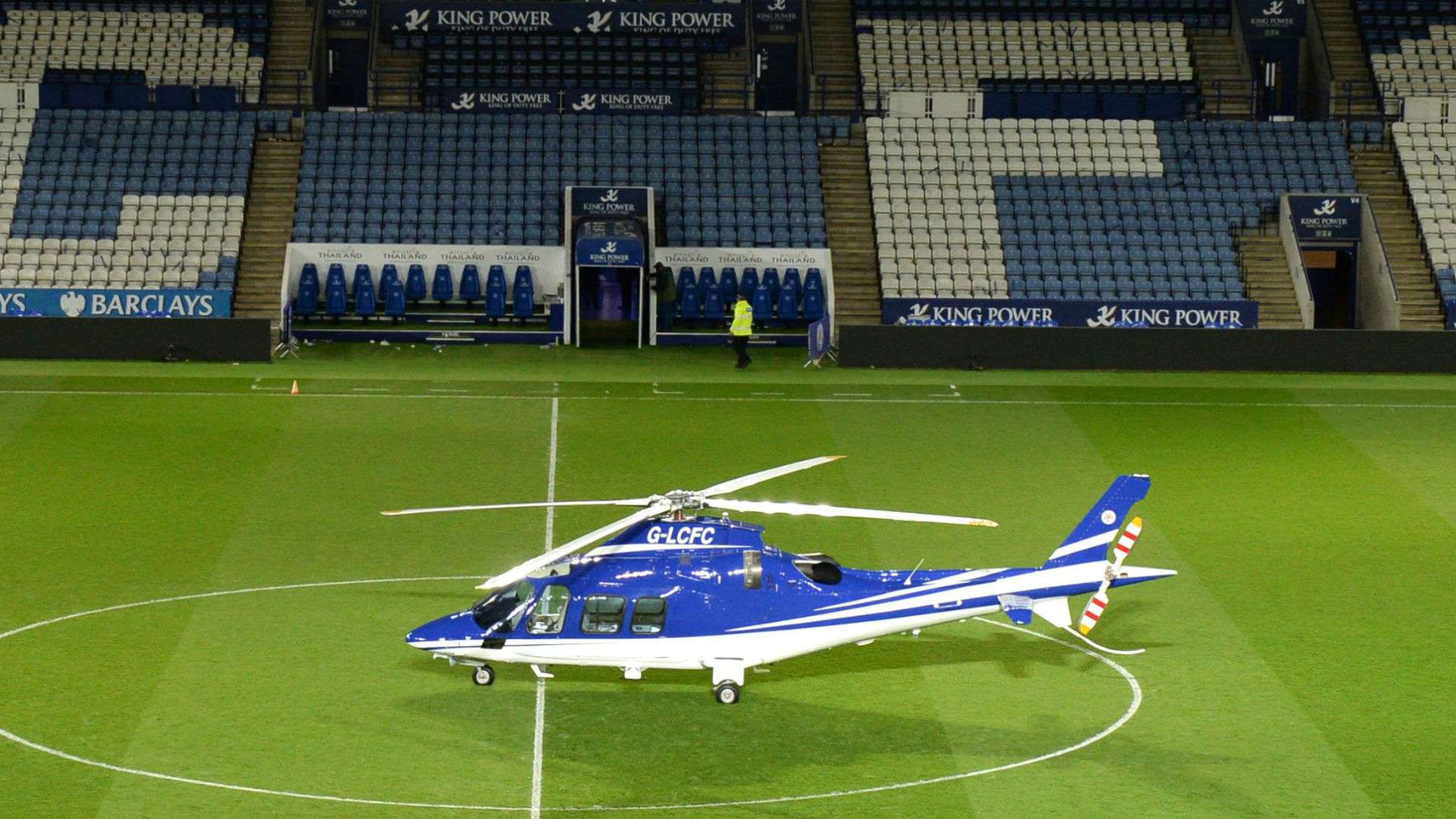 A helicopter reportedly owned by Vichai Srivaddhanaprabha 2015