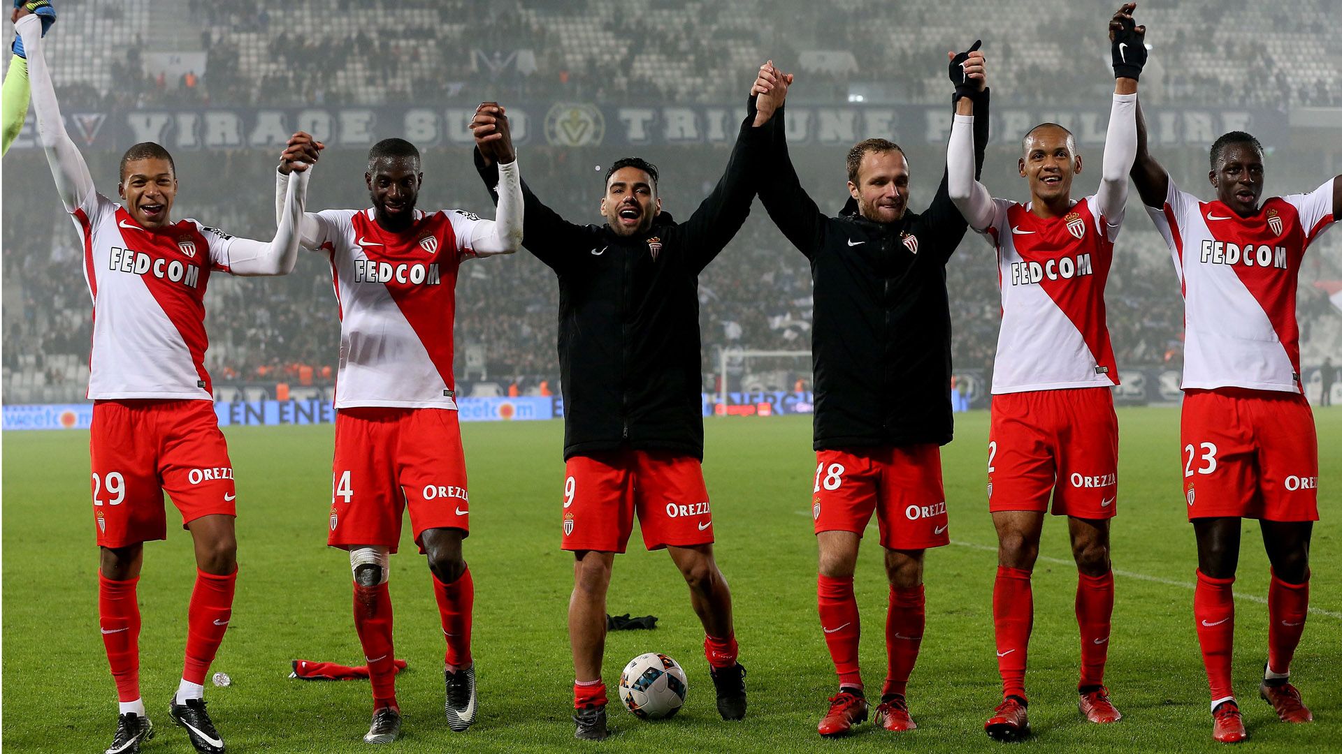 Kylian Mbappe Tiemoue Bakayoko Radamel Falcao Valere Germain Fabinho Benjamin Mendy Monaco Ligue 1