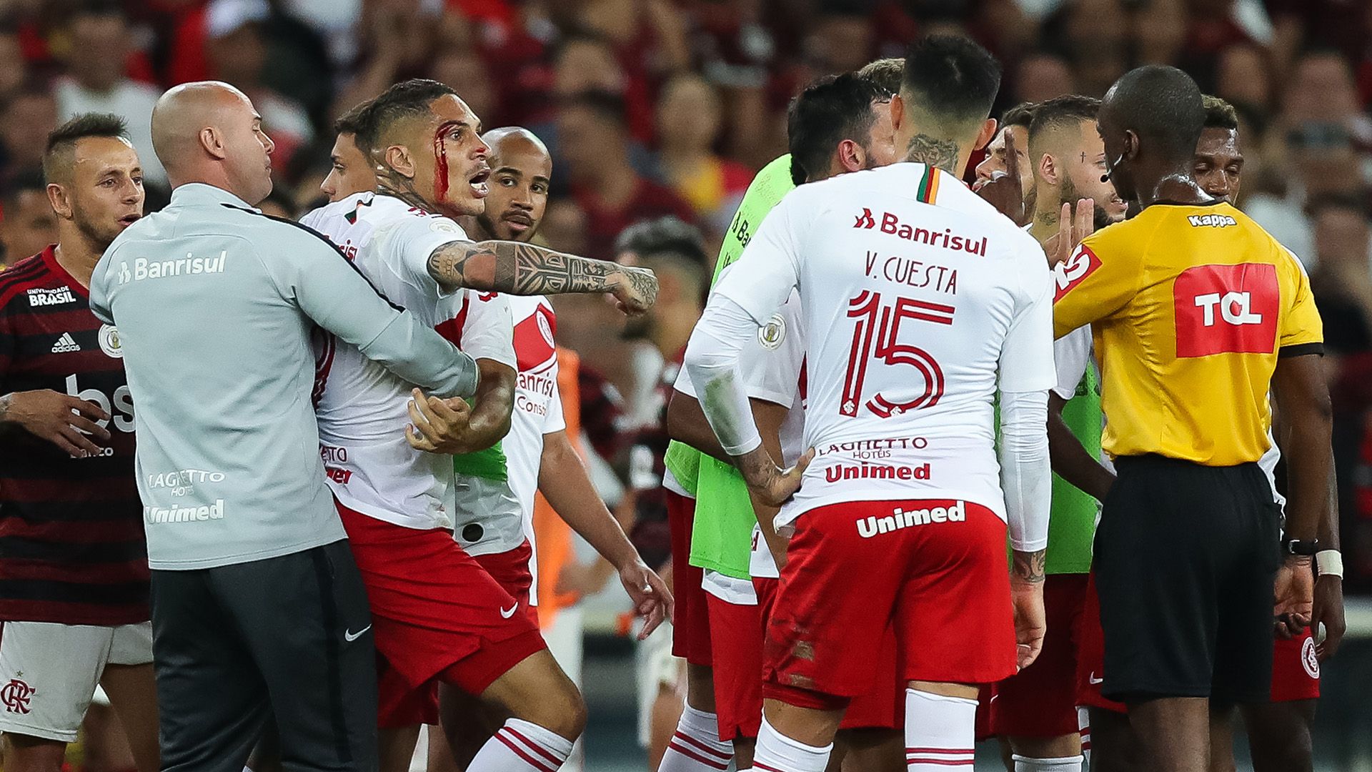Guerrero expulso Luiz Flavio Oliveira Flamengo Internacional 25092019