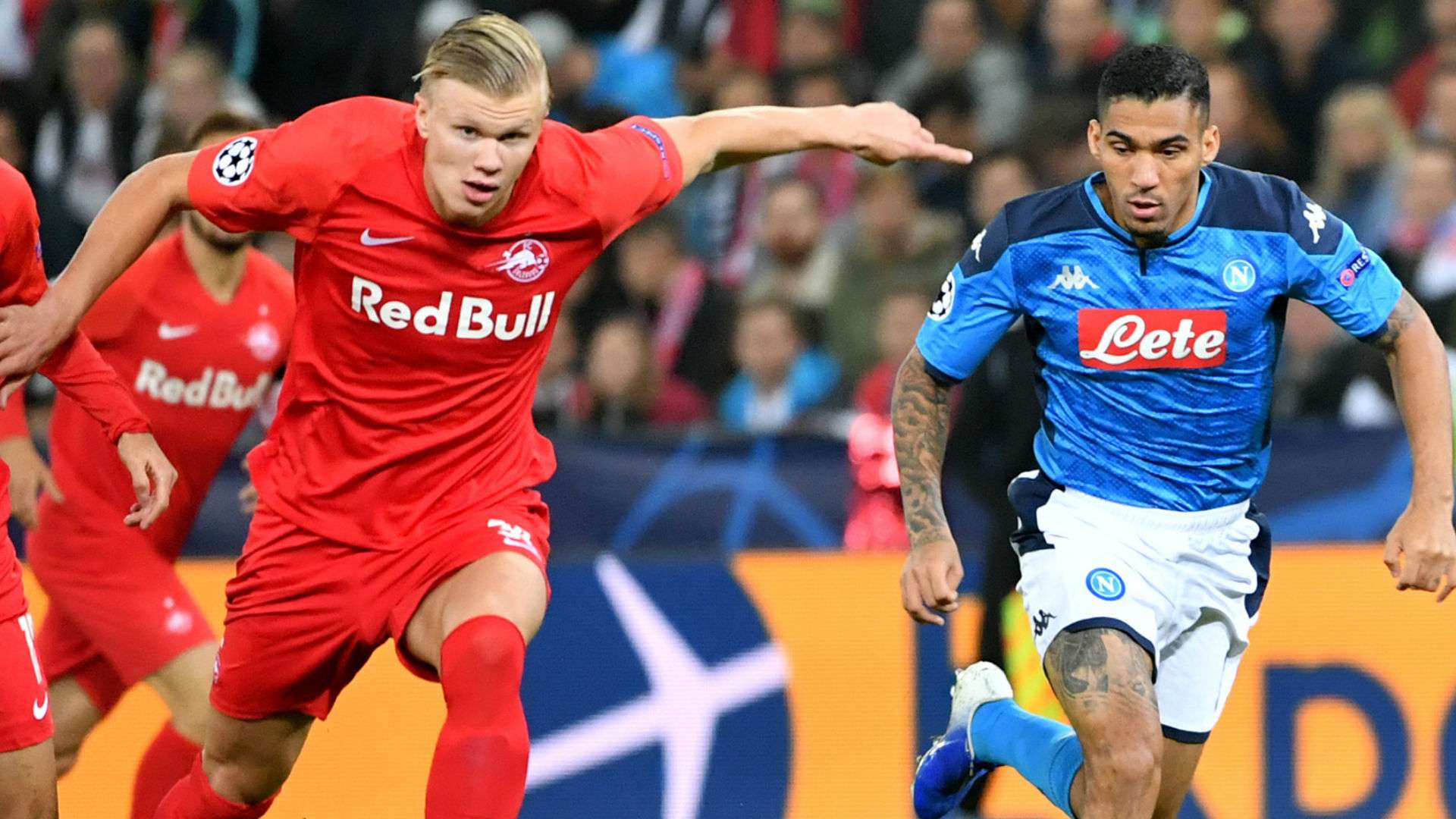 Haland Allan Salzburg Napoli Champions League