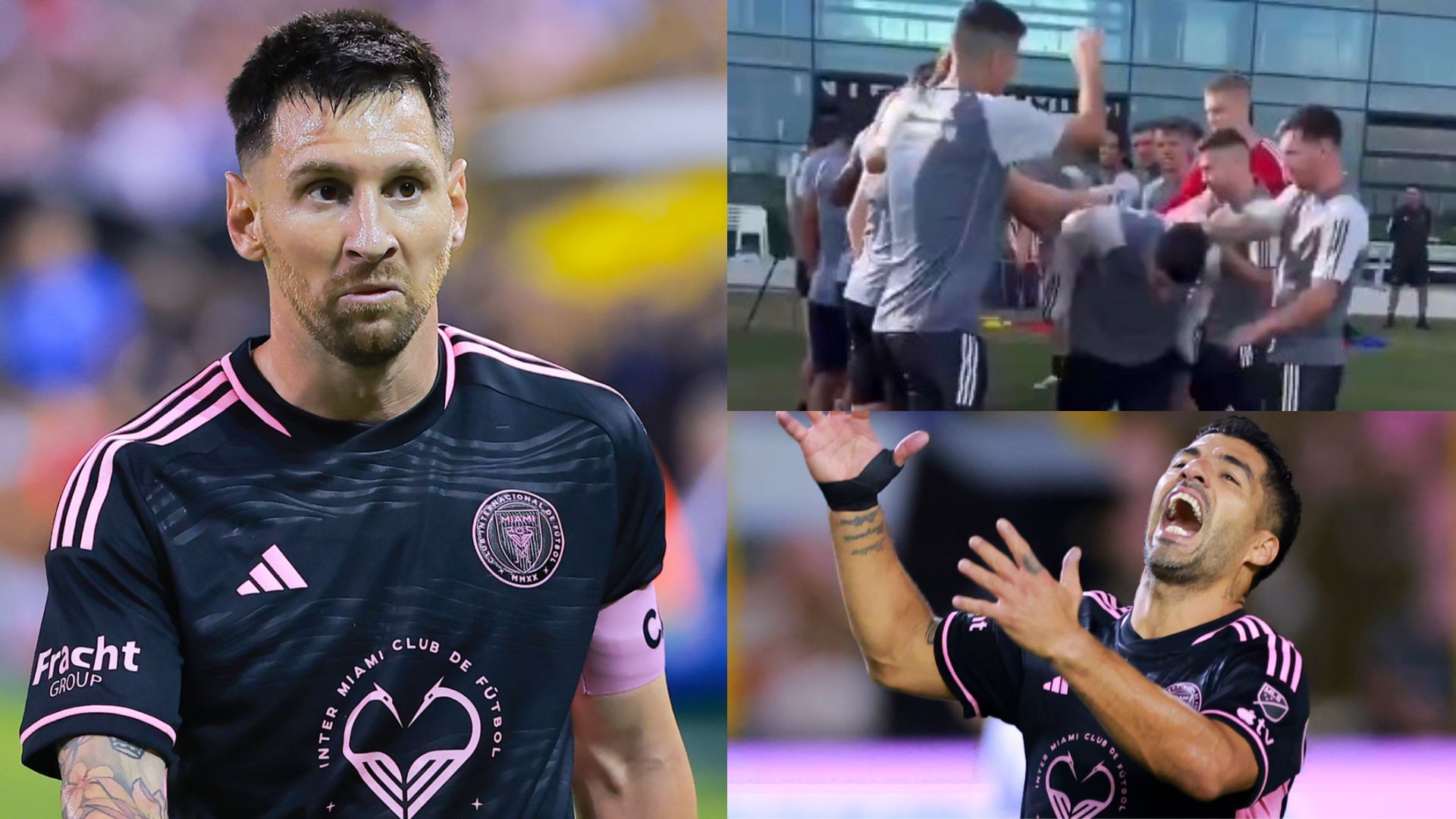 Lionel Messi Luis Suarez slap