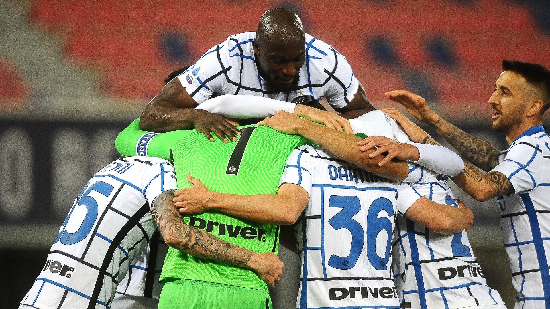 Inter celebrating Serie A