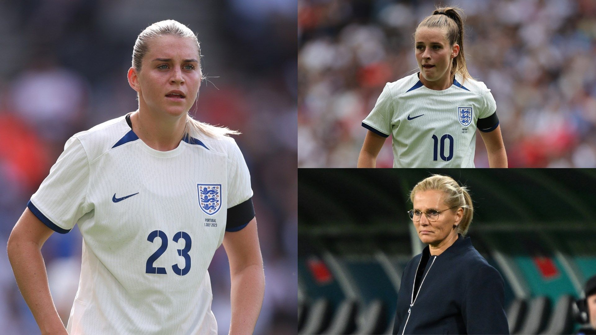Alessia Russo Ella Toone Sarina Wiegman England Women composite