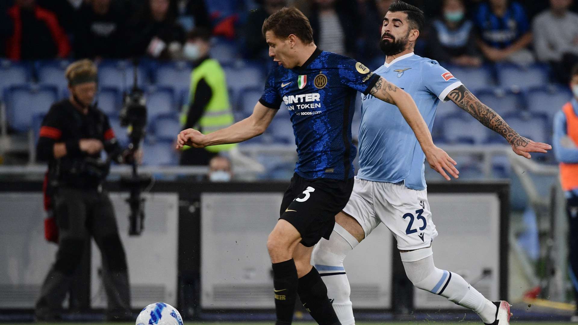 Nicolò Barella Elseid Hysaj Lazio Inter Serie A