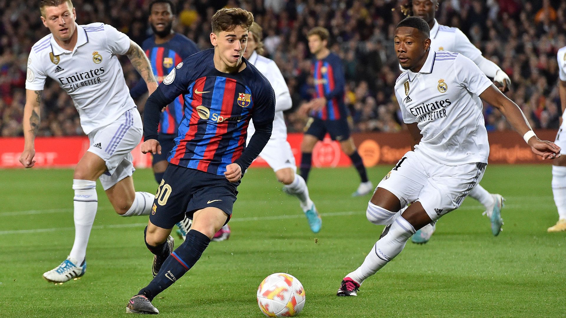 GAVI BARCELONA DAVID ALABA REAL MADRID COPA DEL REY 05042023
