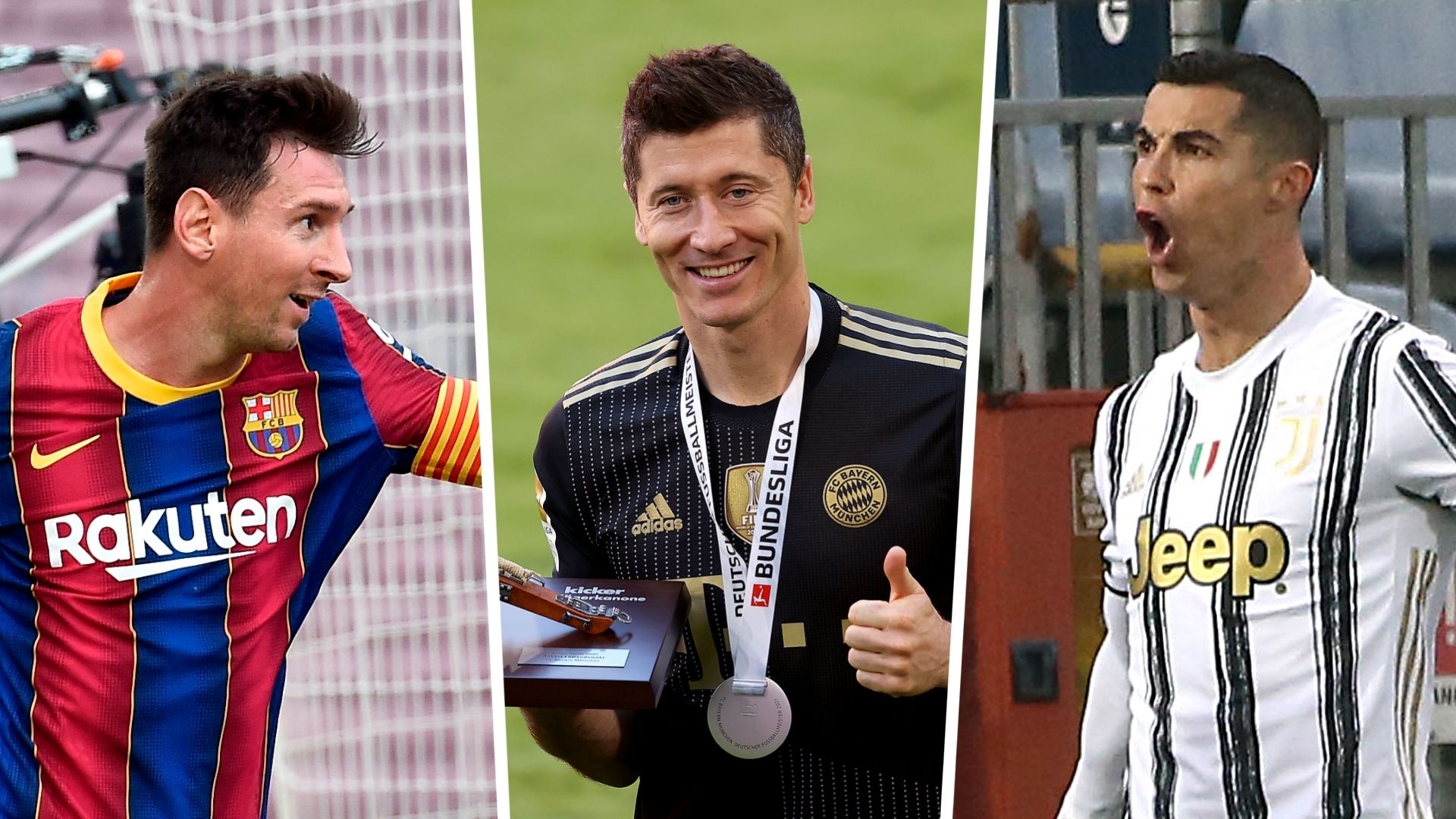 Robert Lewandowski Lionel Messi Cristiano Ronaldo