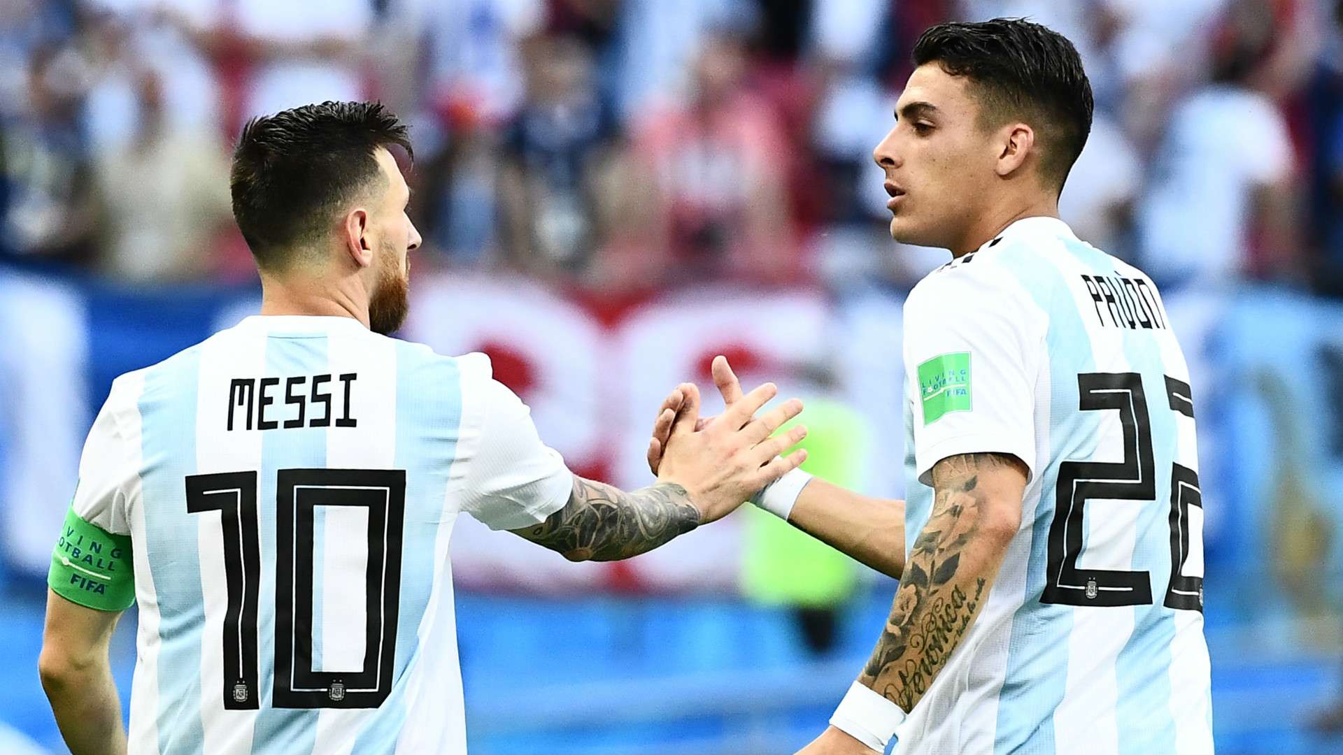 Messi Pavon Argentina France Round of 16 2018 World Cup