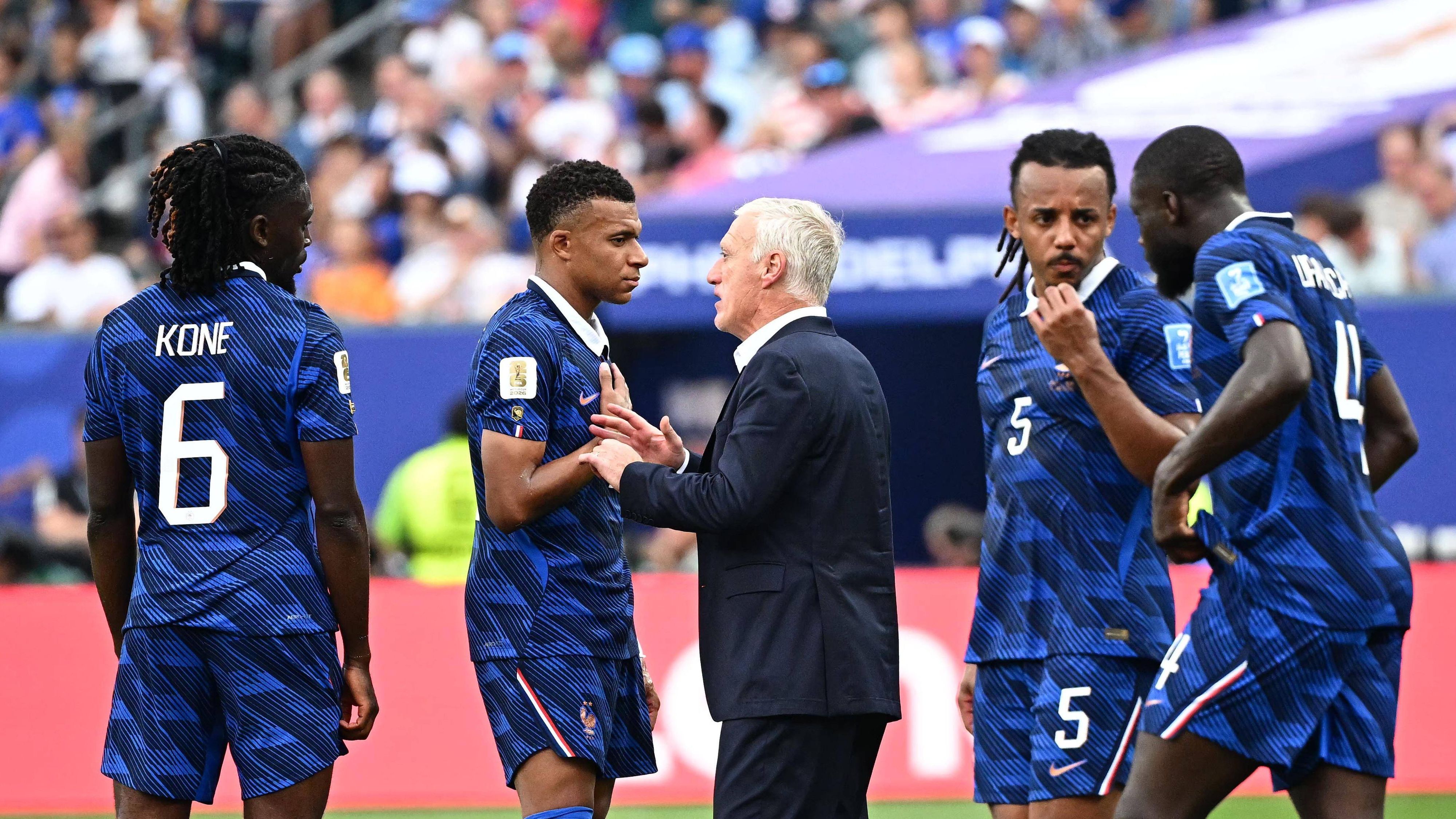 Manu Kone Didier Deschamps Kylian Mbappe