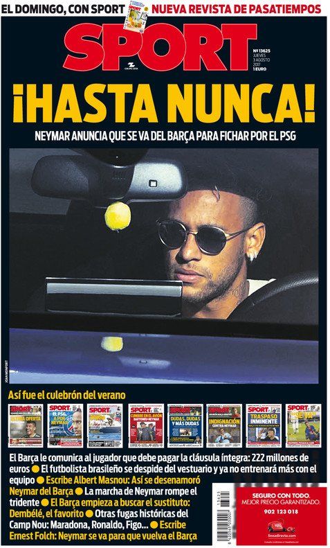 Neymar - Revue de presse - Sport