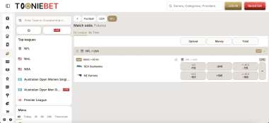 tooniebet roc nfl betting