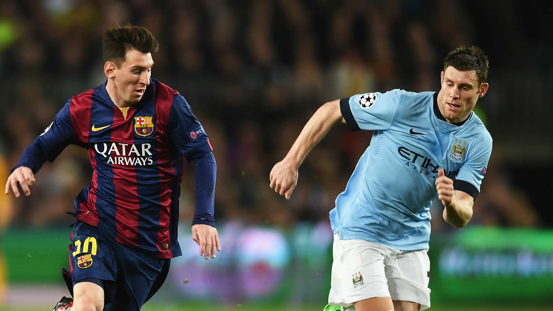 James Milner Lionel Messi Barcelona Manchester City Champions League 18032015