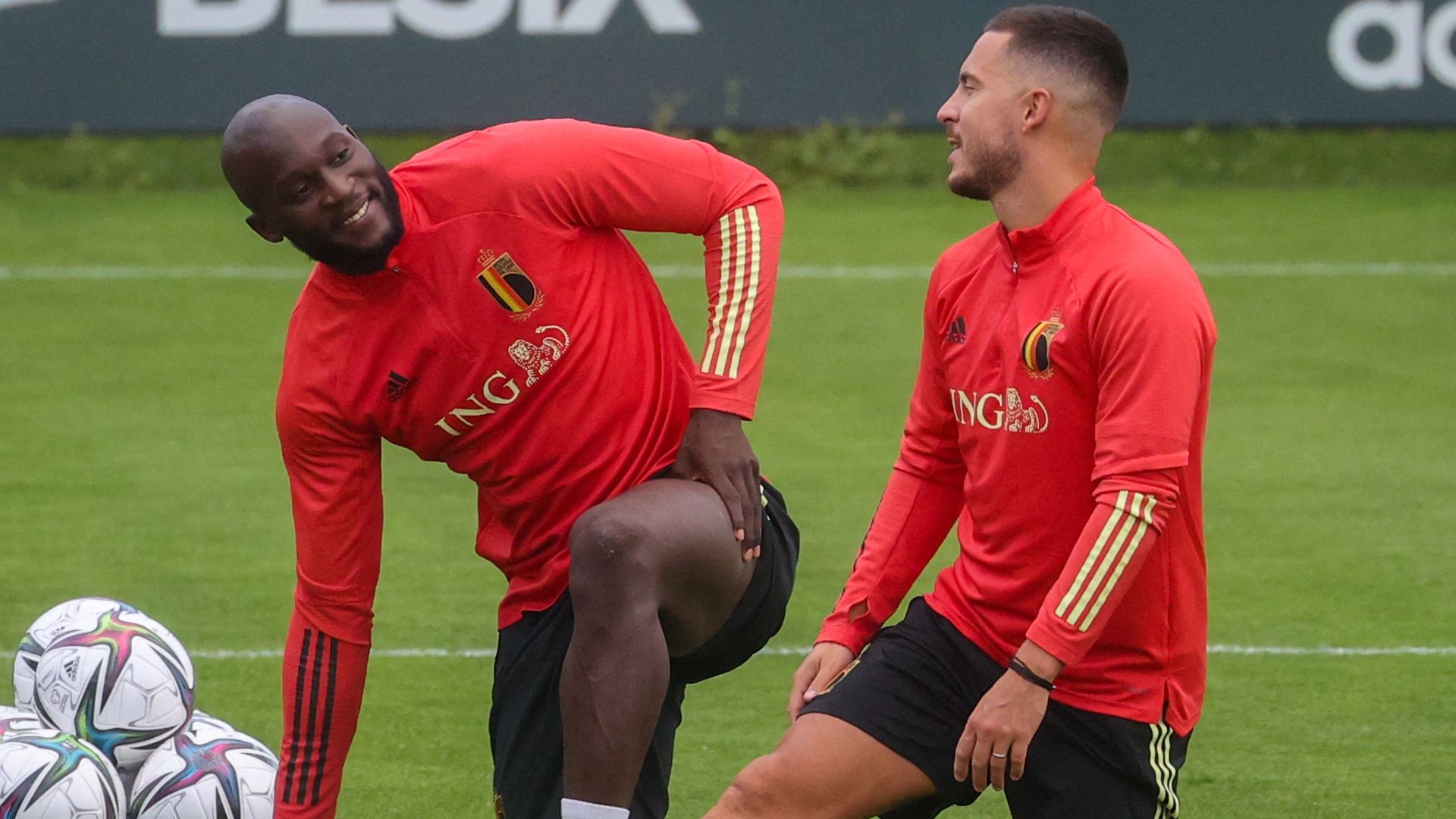 Romelu Lukaku Eden Hazard Belgium 2021
