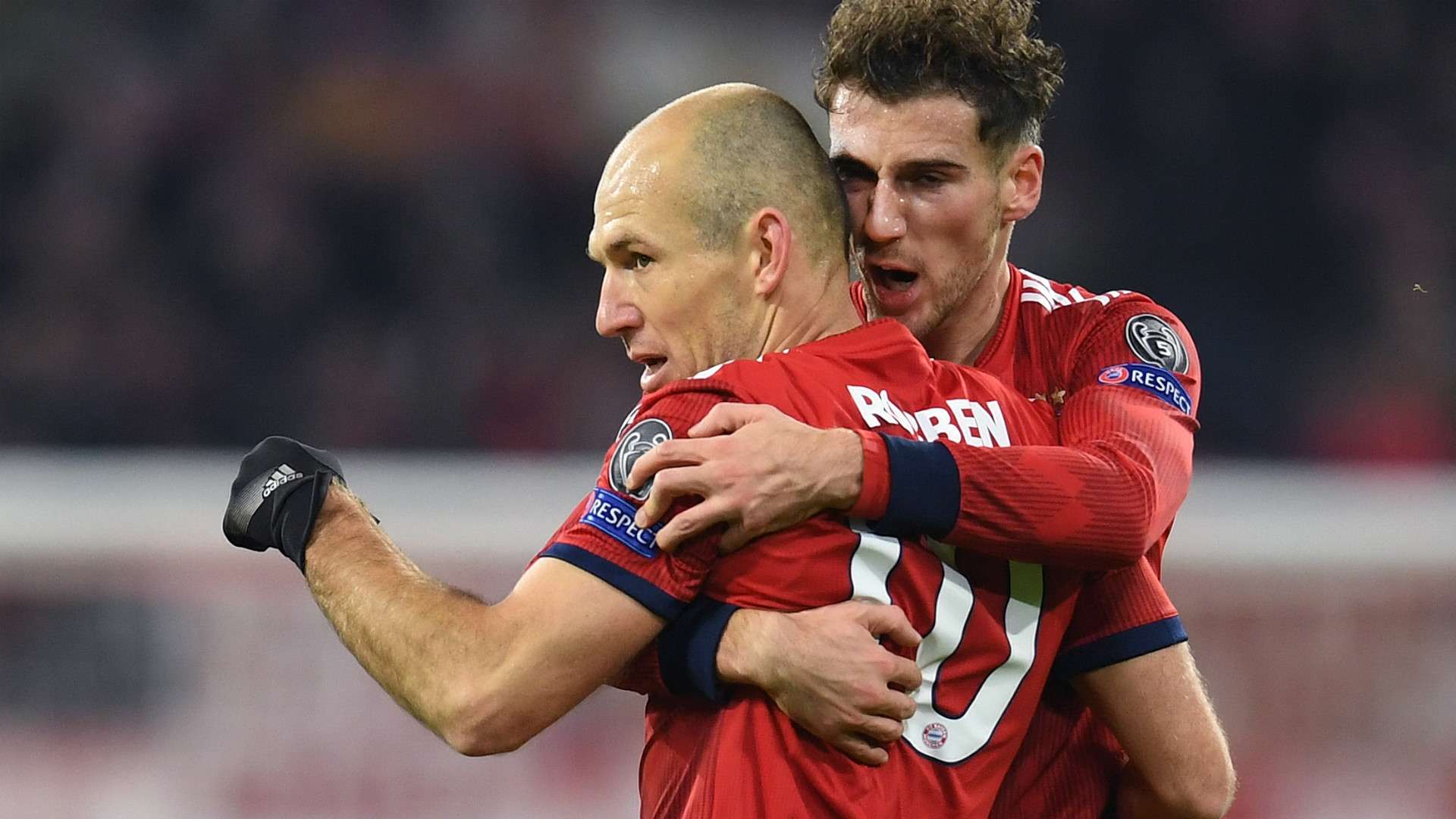 ARJEN ROBBEN LEON GORETZKA BAYERN MÜNCHEN CHAMPIONS LEAGUE 27112018