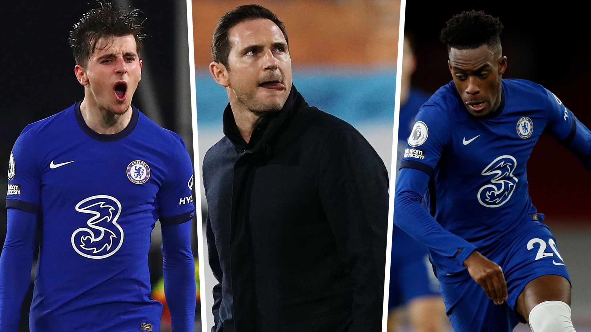 Mason Mount Frank Lampard and Callum Hudson-Odoi