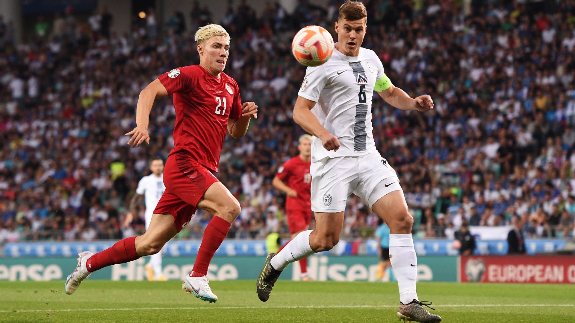 Jaka Bijol Rasmus Hojlund Slovenia Denmark 2023