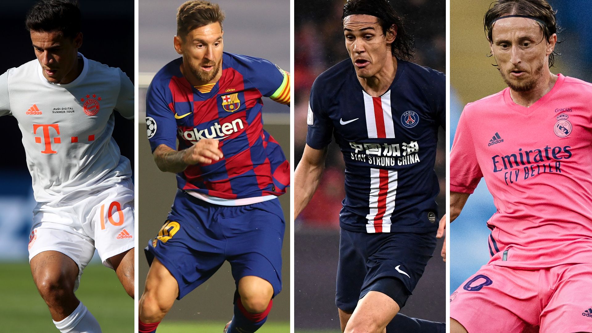 Coutinho, Messi, Cavani, Modric