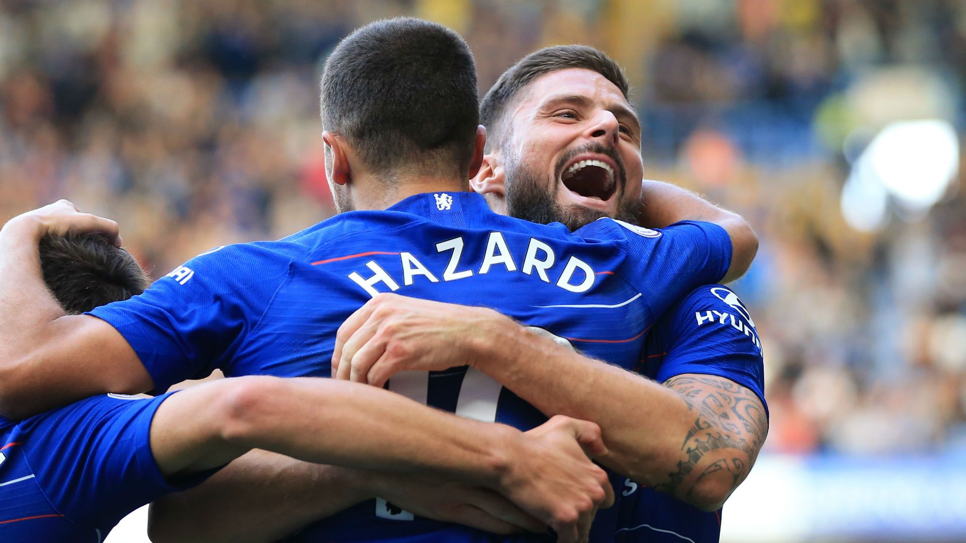Eden Hazard Olivier Giroud Chelsea 2018-19
