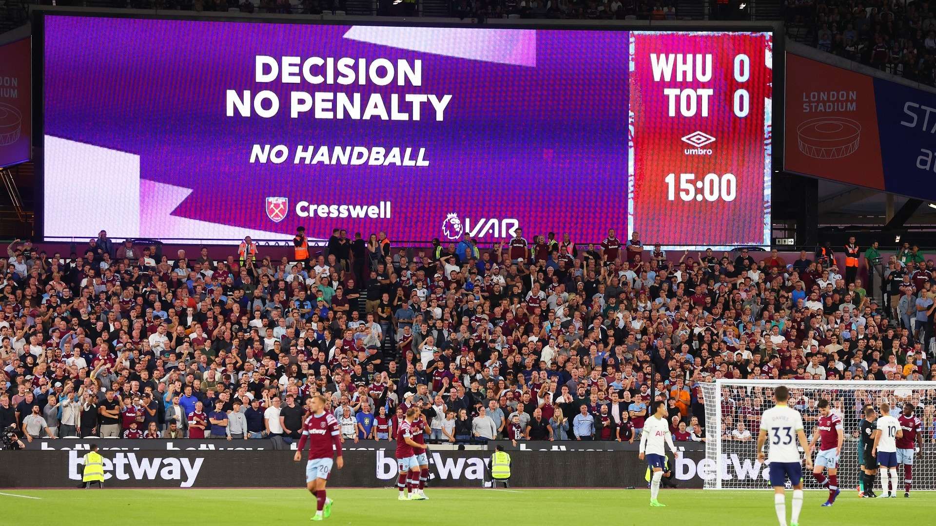 VAR West Ham Tottenham 2022-23