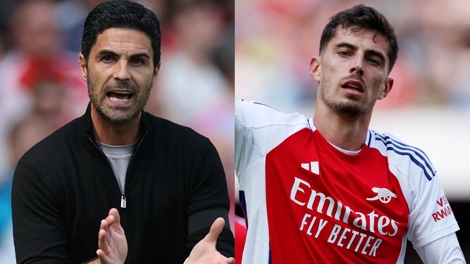 Mikel Arteta Kai Havertz Arsenal 2024-25
