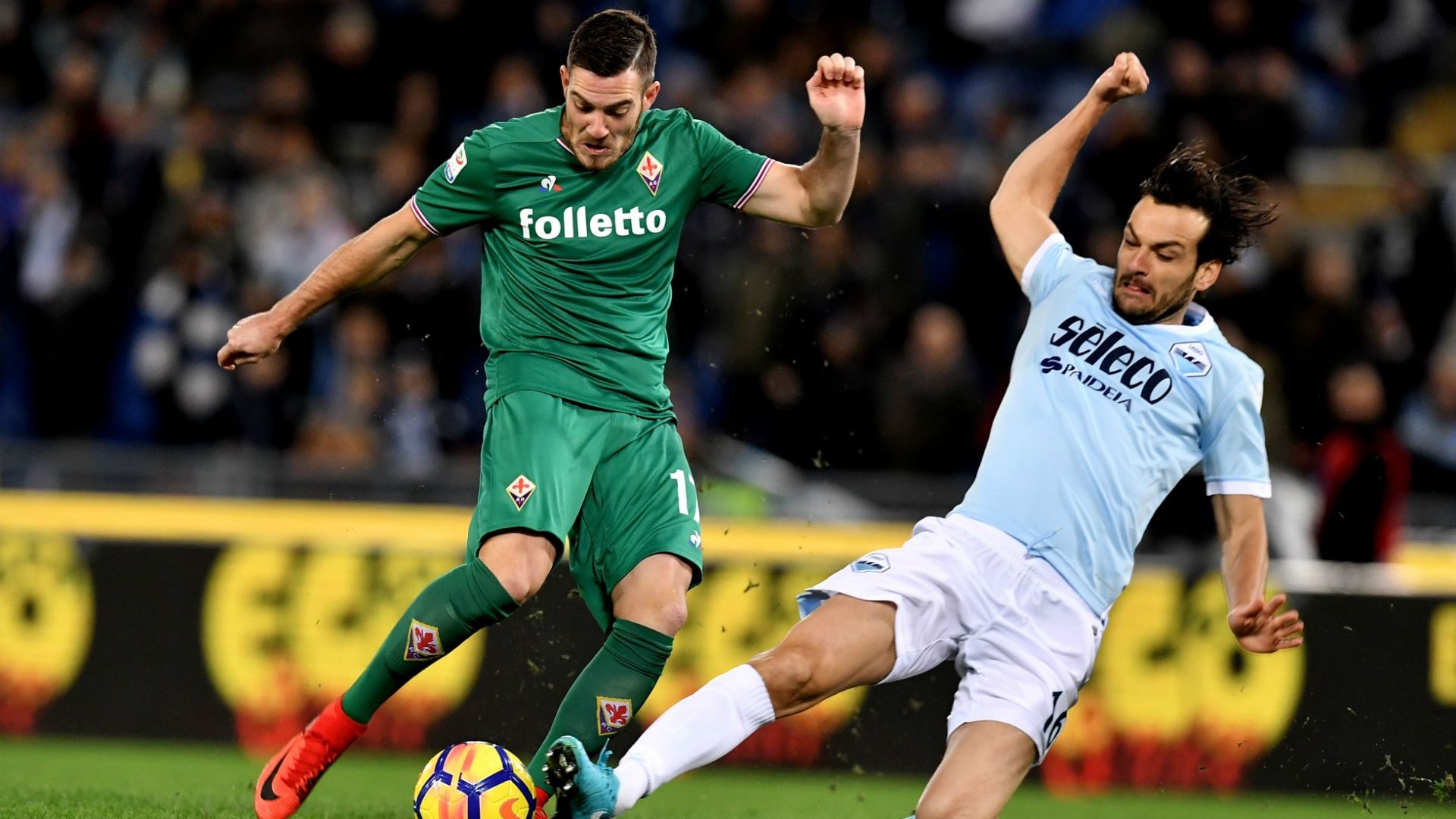 Marco Parolo Jordan Veretout Lazio Fiorentina Serie A