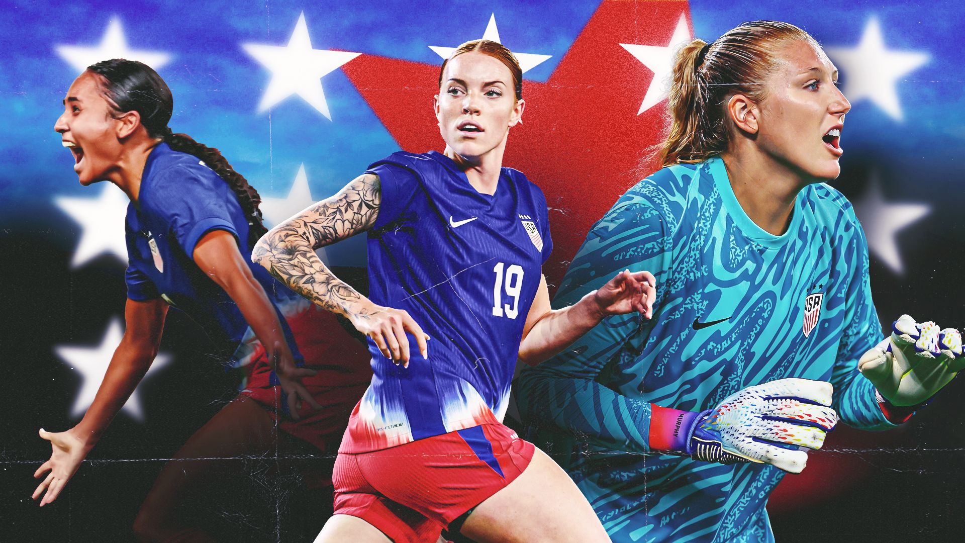 Alyssa Thompson, Casey Murphy, Hal Hershfelt USWNT