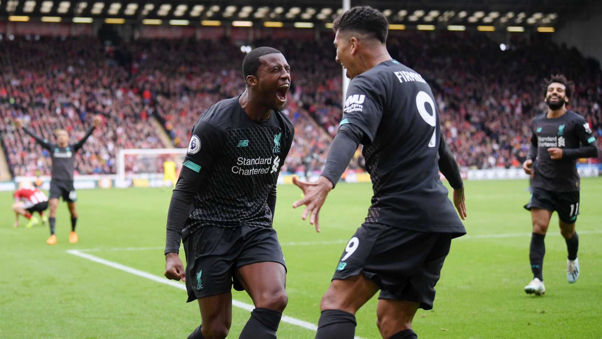 Georginio Wijnaldum Sheffield Utd v Liverpool Goal Celebration 09282019