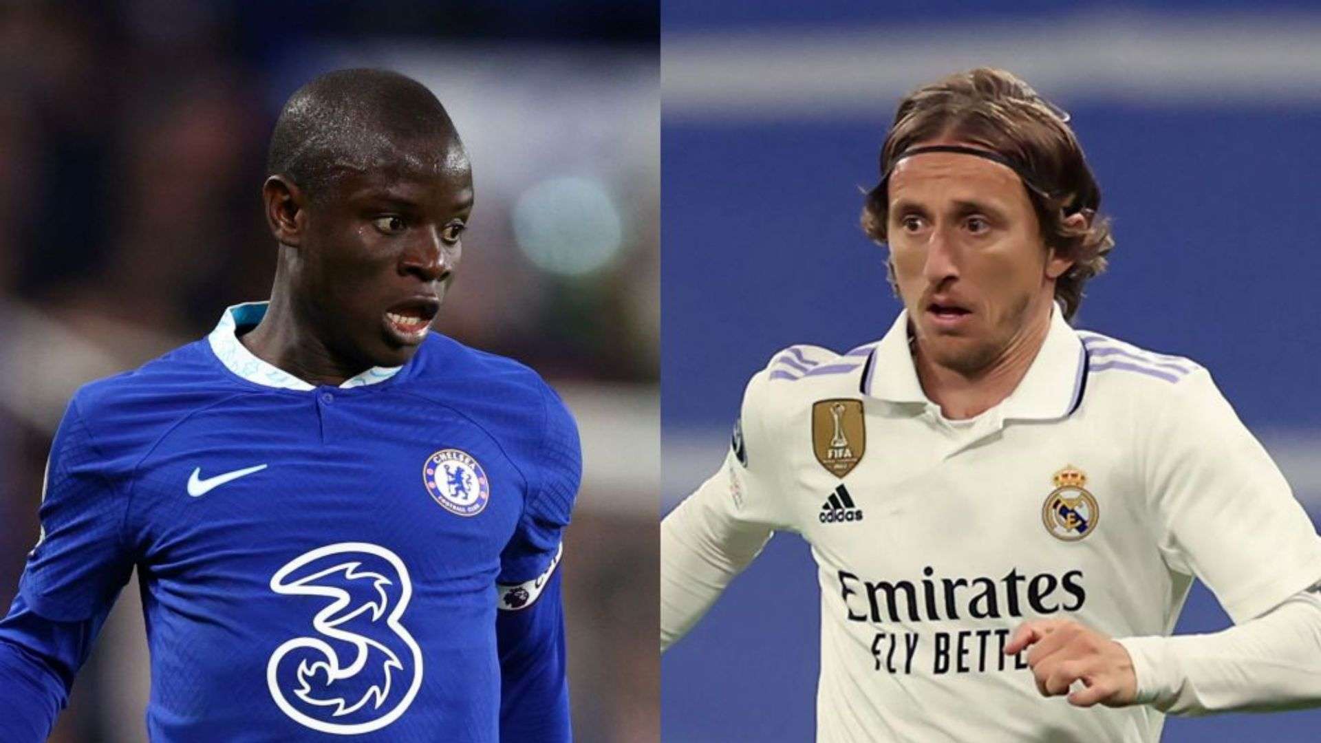 N'Golo Kante Chelsea Luka Modric Real Madrid