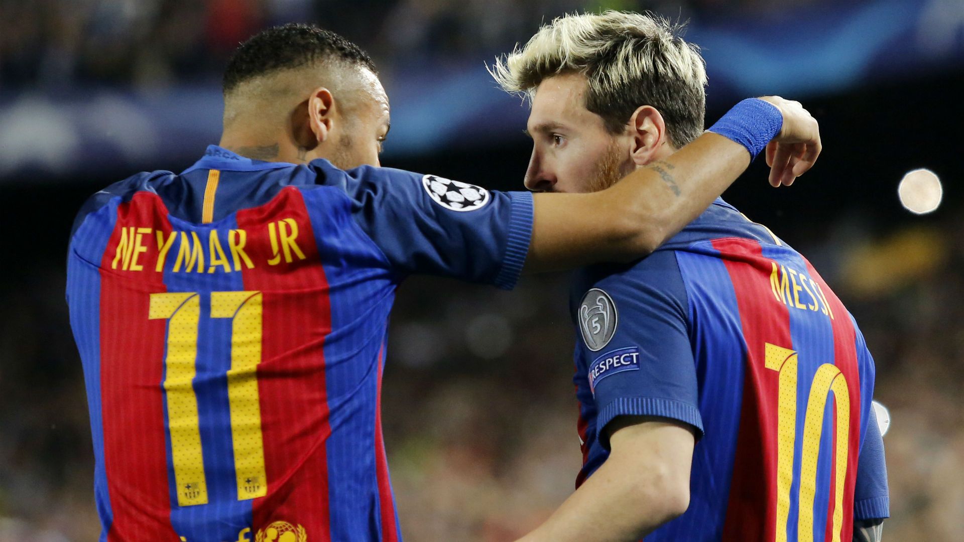 Neymar Messi Barcelona x City Champions League 19 10 2016