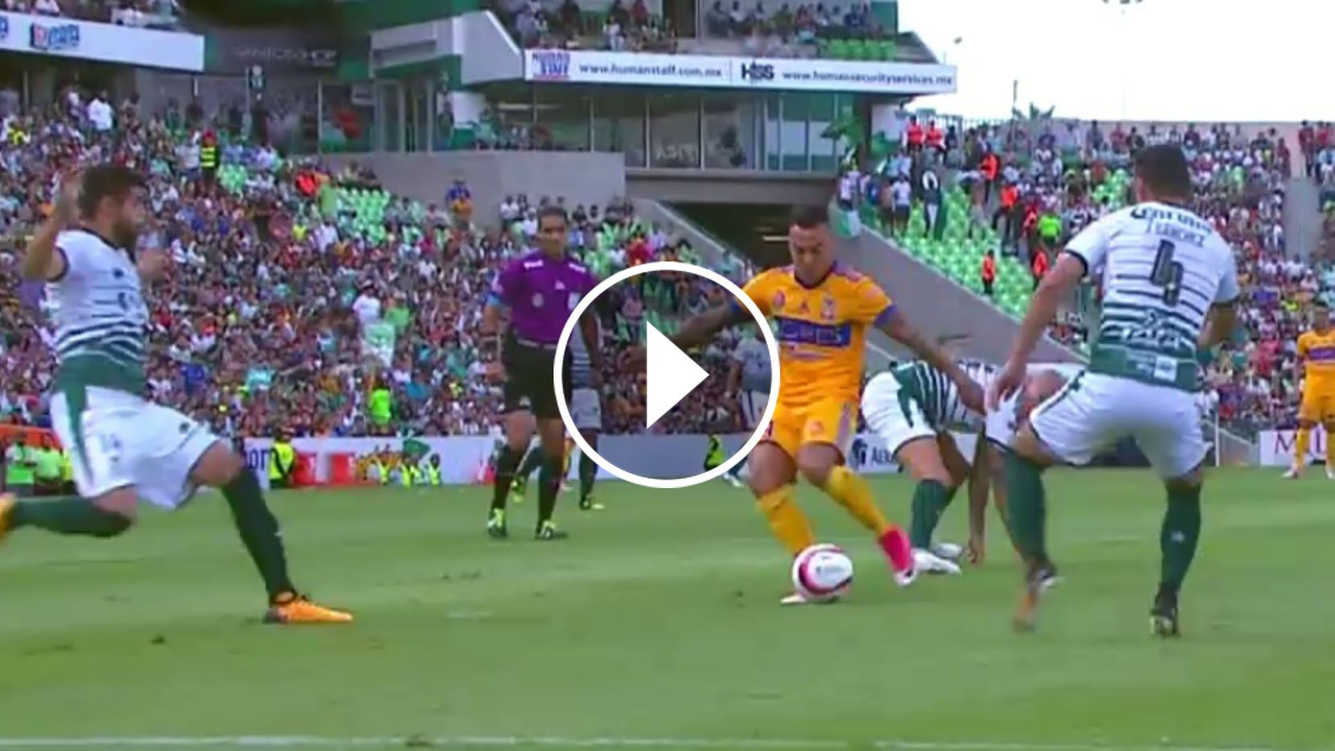 gol eduardo vargas tigres santos j2 apertura 2017