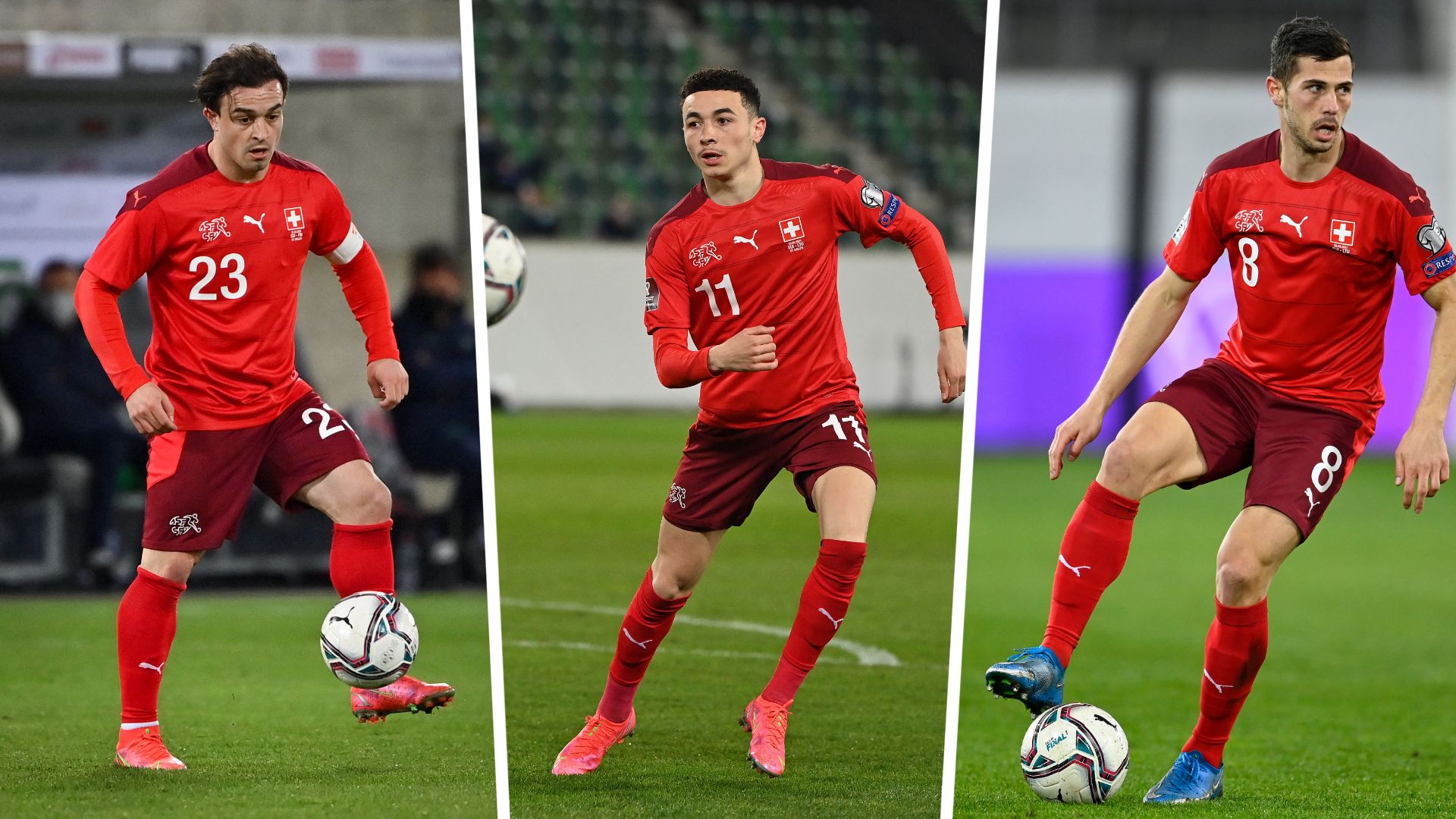 Shaqiri, Rubén Vargas y Remo Freuler