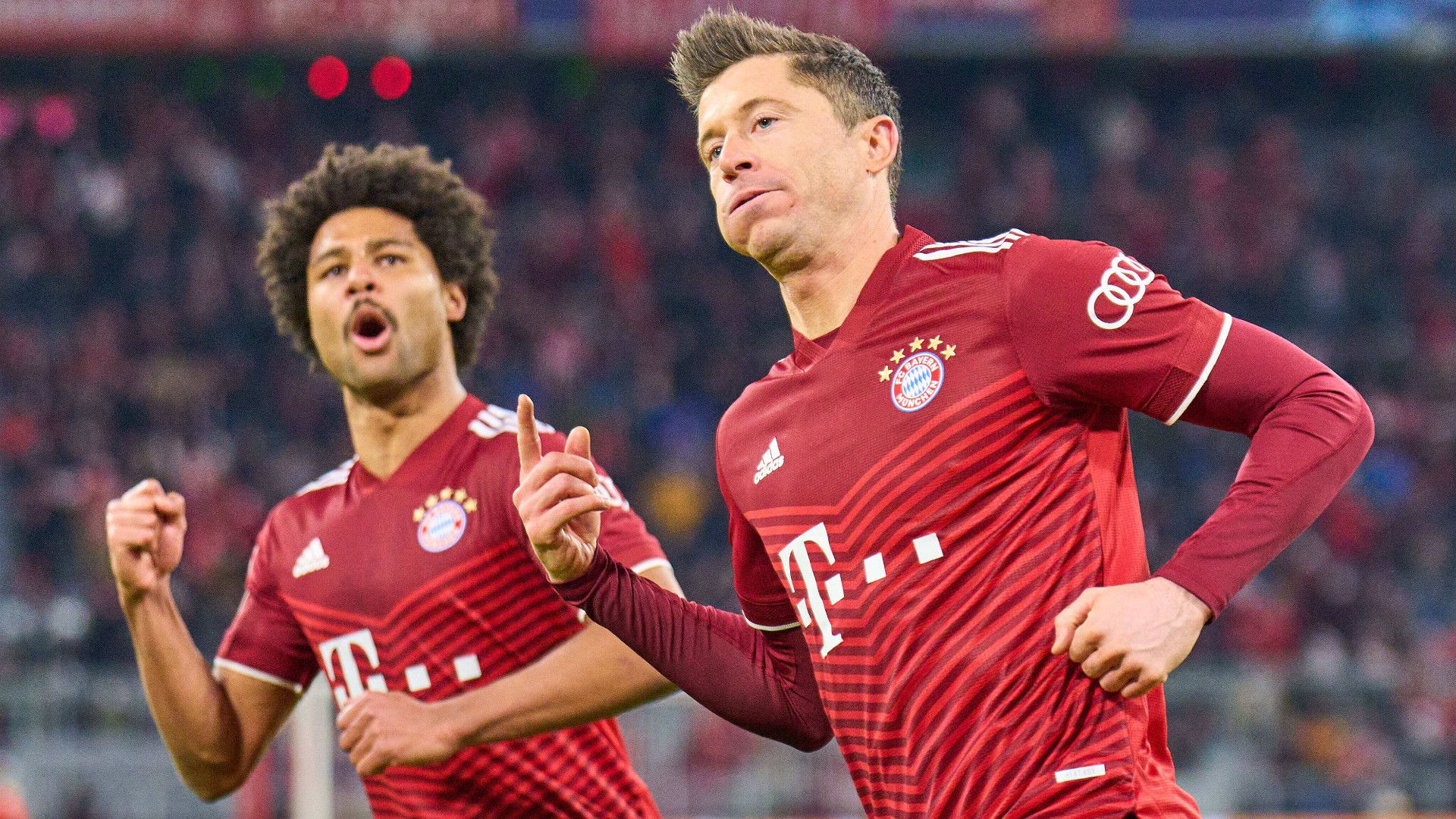 GERMANY ONLY: SERGE GNABRY ROBERT LEWANDOWSKI BAYERN MÜNCHEN CHAMPIONS LEAGUE 08032022