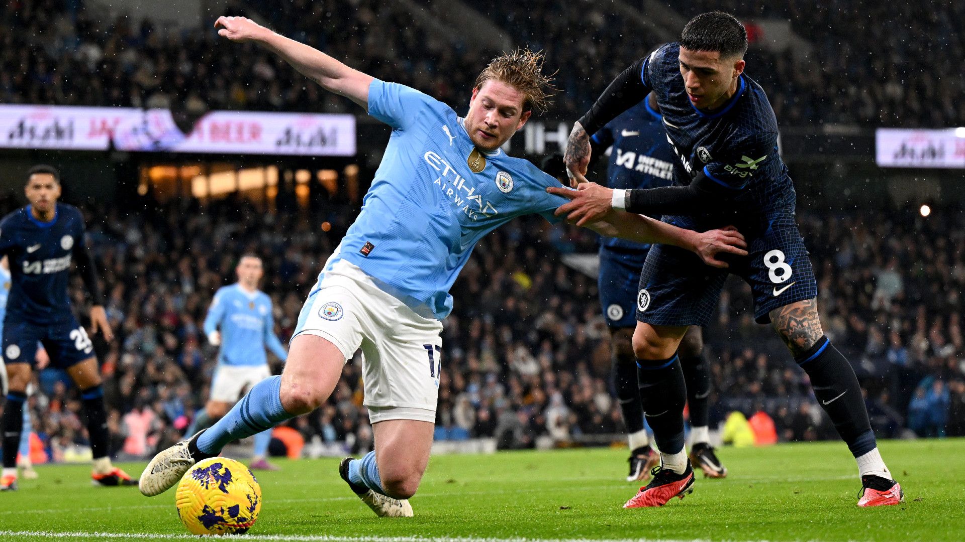 KEVIN DE BRUYNE MANCHESTER CITY ENZO FERNANDEZ CHELSEA