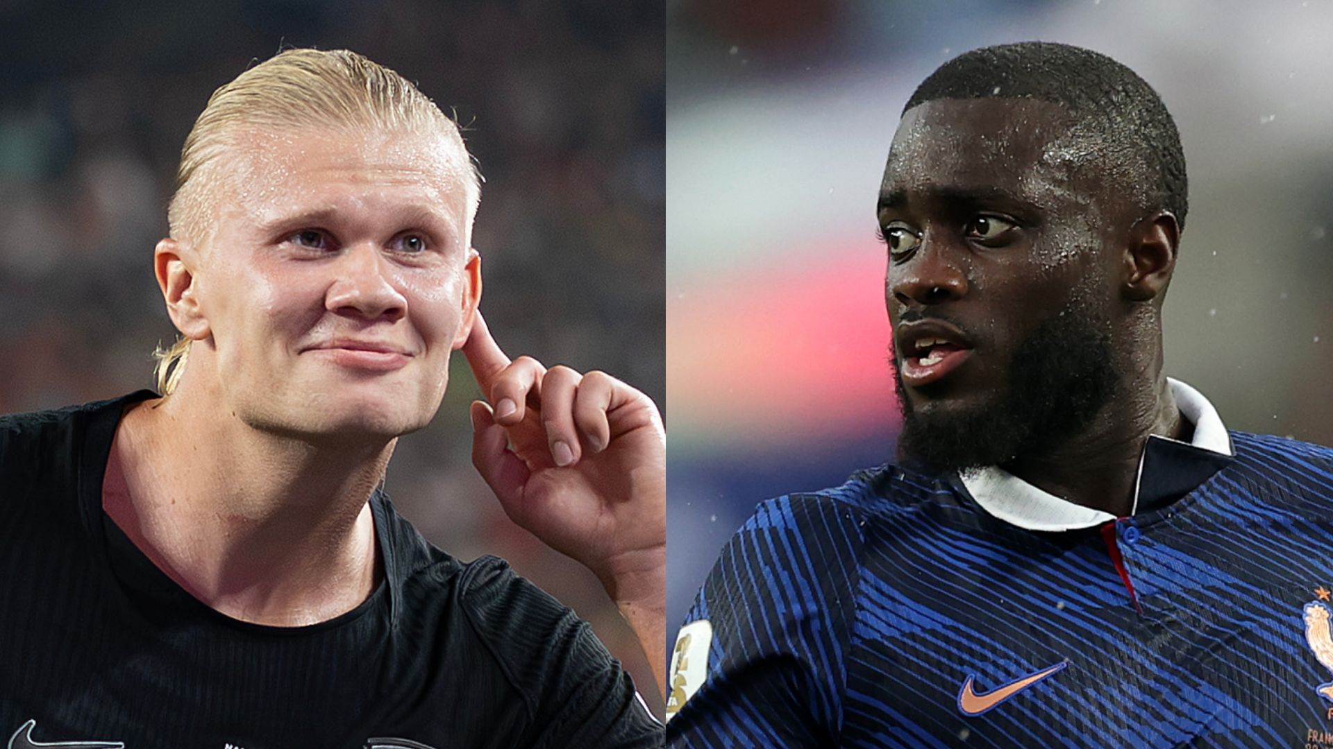 GFX Erling Haaland Dayot Upamecano