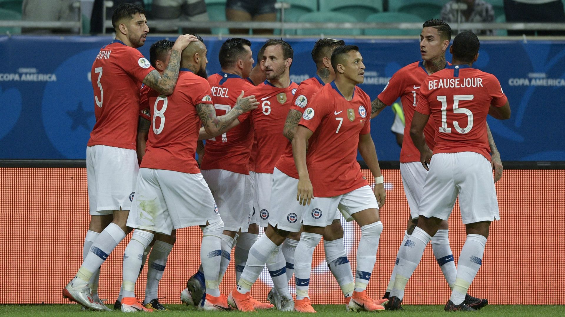 festejo Chile Ecuador Copa America 21062019