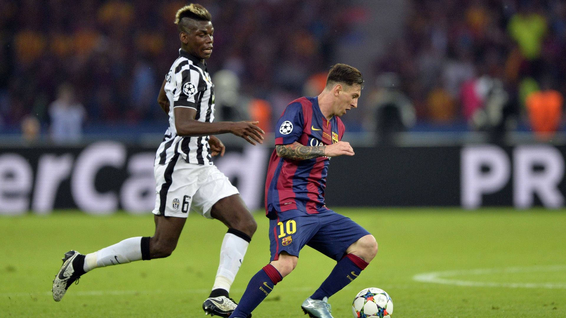 Lionel Messi Paul Pogba Juve Barca 05062015